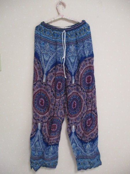 ◆ タイ製 ◆ 涼しいパンツ リラコ ブルー (40831)拍卖