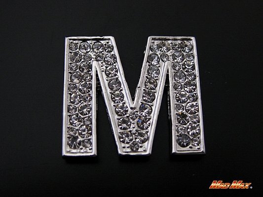 MADMAX クリスタル エンブレム M/アルファベット・数字・記号 オシャレにワンポイント 車 バイク 自転車 【メール便送料170円】拍卖