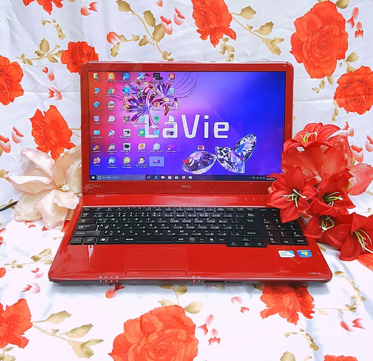 極上品/高速Core-i5搭載/新品SSD256GB/オフィス/ブルーレイ/動画編集&画像編集/新品マウス/テンキ/レッドLAVIE/メモリ8GB/便利なソフト多数拍卖