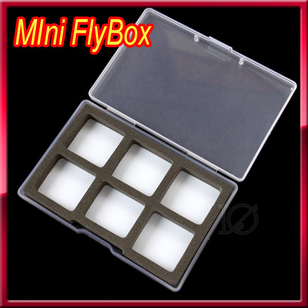 【新品】 FLY BOX フライケース フライボックス 小型透明 コンパートメント ポケットサイズ miniサイズ マグネット付き 2個セット ◆拍卖