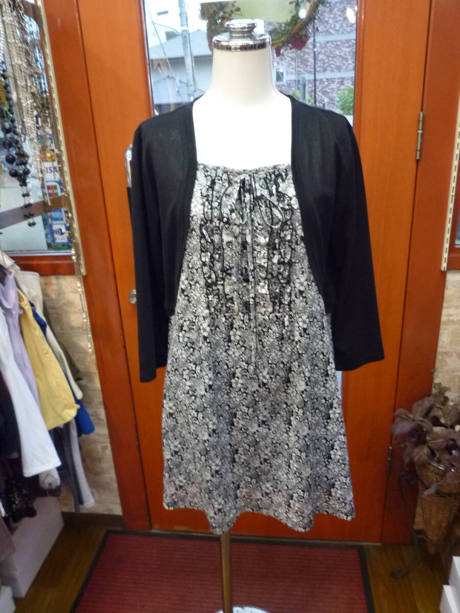 【0830-5】CHER CHEUR 黒重ね着風カットソー サイズM拍卖