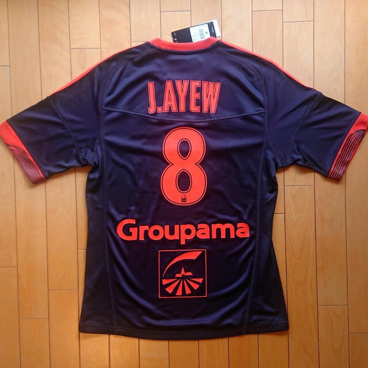 【新品、タグ付き】adidas リーグアン オリンピック・マルセイユ 2012-13 半袖 サード ユニフォーム #8 J.AYEW ※リバーシブル仕様 Mサイズ拍卖