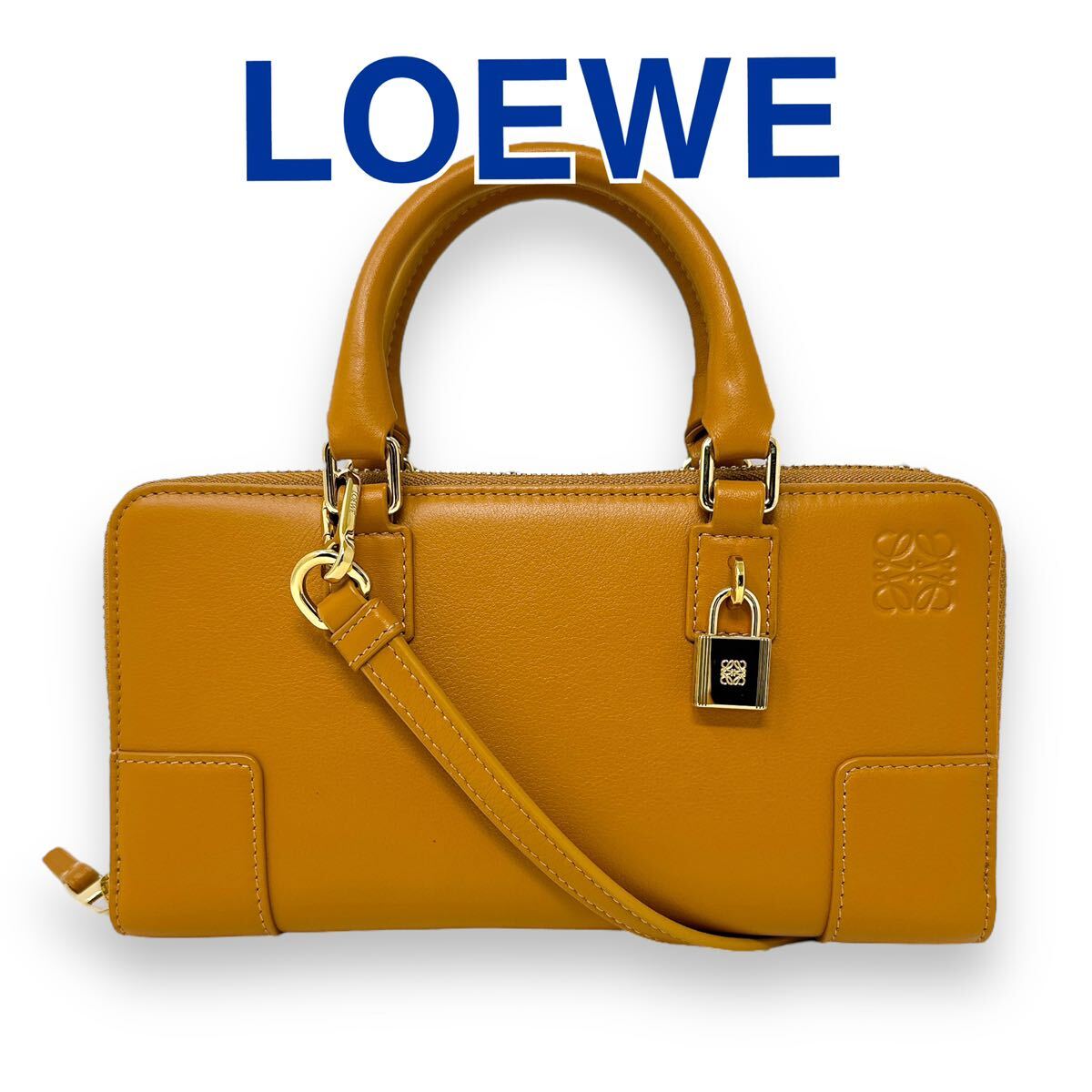 ロエベ ハンドバッグ アマソナポーチ C039U10X01 本革 ライトブラウン LOEWE ショルダーバッグ 2WAY レザー レディース ブランド拍卖