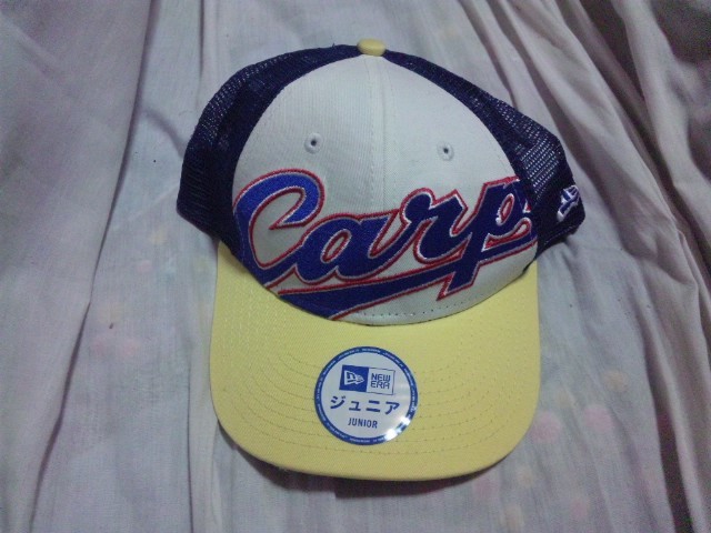 【カキ-中古】(広島カープ)レモン×ホワイトキャップ 帽子 拍卖