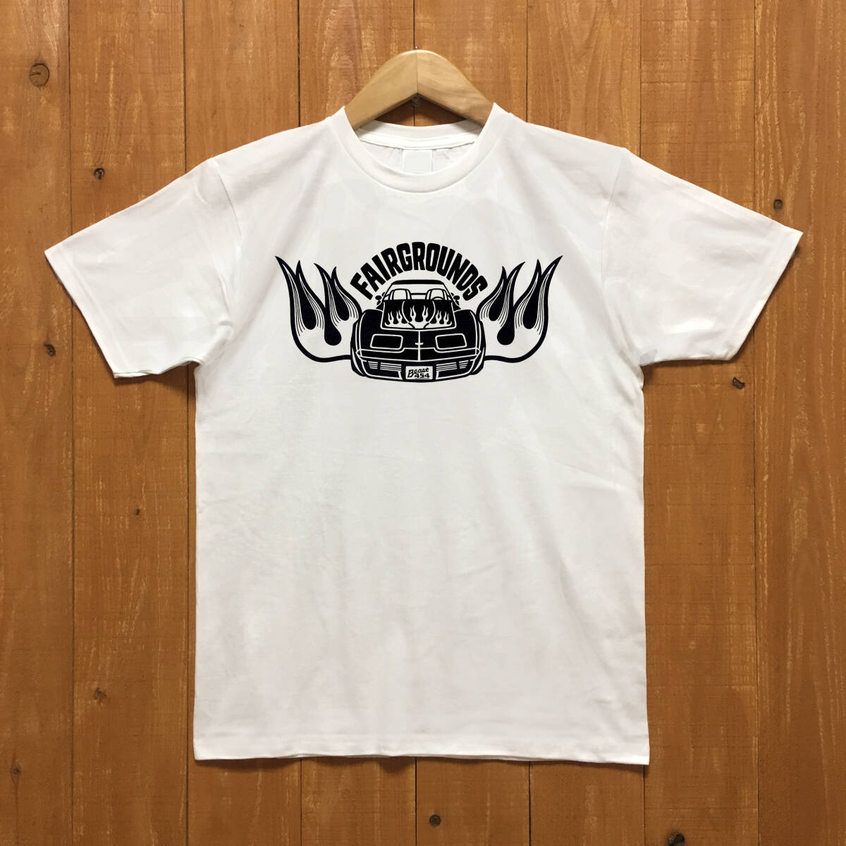 ■ BEAST 454 Tシャツ■Mサイズ(ホワイトxブラック)アメリカ アメ車 シボレー コルベット CHEVROLET CORVETTE CHEVY拍卖