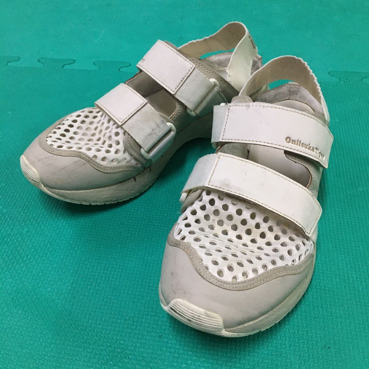 オニツカタイガー Rebilak Sandals F580520 white US8 USED Onitsuka Tiger レビラックサンダル 白 26cm ミュール アメカジ 古着 asics拍卖