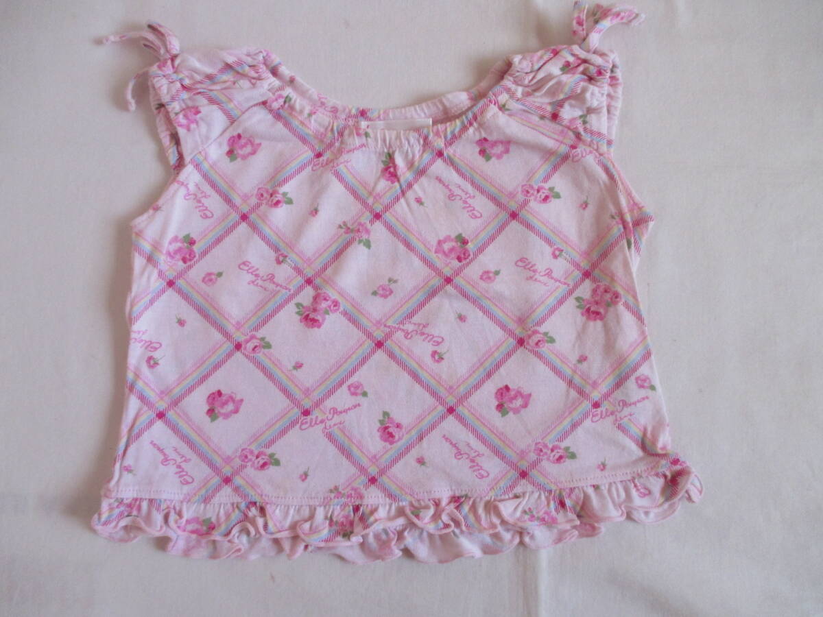 100円!★ELLE エル★ 90cm ピンク色 タンクトップ ノースリーブ拍卖