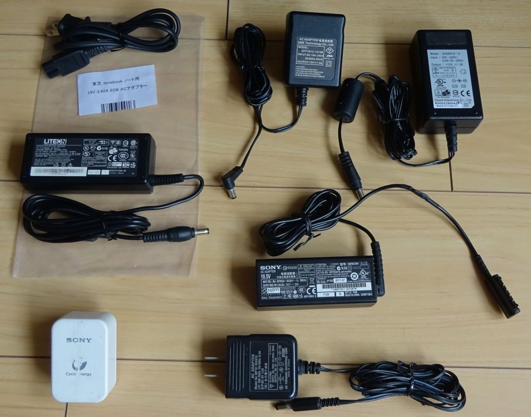 ★中古★ACアダプター ソニー/秋月電子ほか5V/9V/10.5V/12V/19V 計6個拍卖