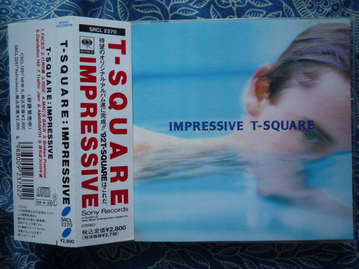 ◇T-スクェア / インプレッシヴ ■帯付 ※盤面きれいです。 ☆'92年キャッチーなメロディ、サウンドの層が厚くなったアレンジ等充実 本田拍卖