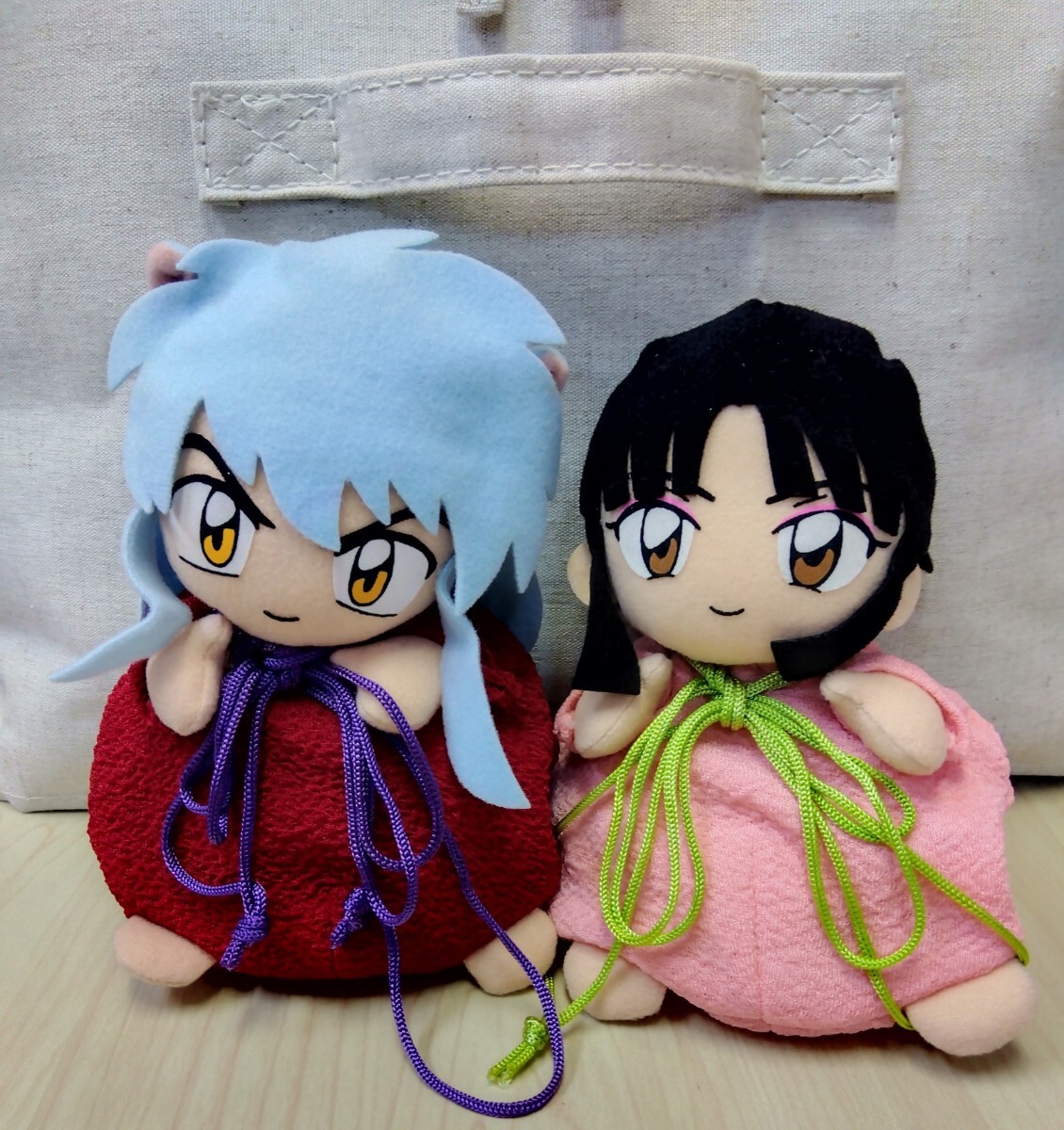 一番くじ 犬夜叉 パート2 ちりめん巾着 犬夜叉&珊瑚2個セット 2002 当時物 高橋留美子拍卖