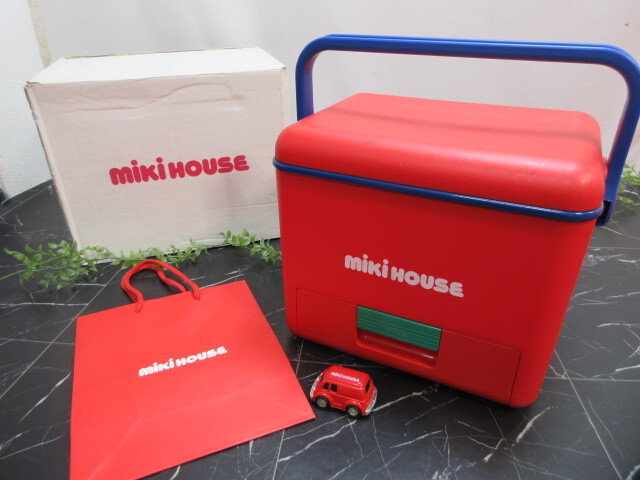 【OL899/10】MIKIHOUSE/ミキハウス ピクニックバスケット+ミニカー+ショップ袋 計3点まとめてセット拍卖