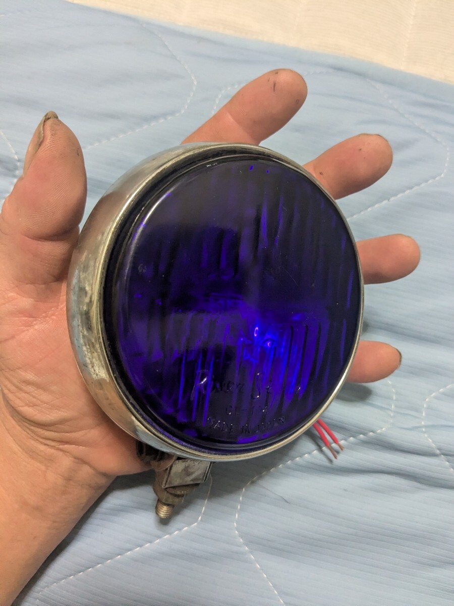 入手困難!青レンズは超激レア! River Stone 幻のランプ 35年前位ハーレーで使用 ナックル パン アイアン ショベル バボー チョッパー 拍卖