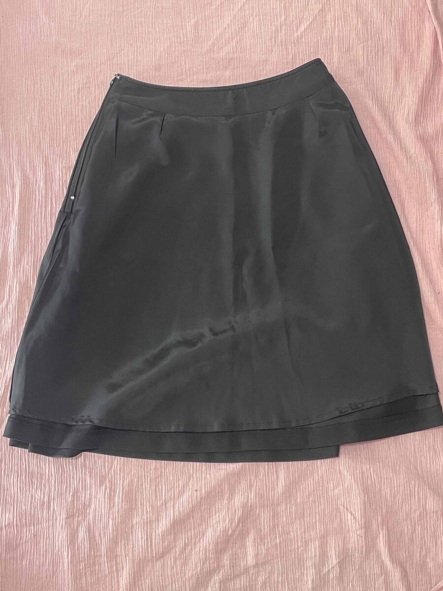 ※Bランク※【中古】SELERY_9号_Aラインスカート/16650/黒ブラック/セロリー/かわいい会社事務服/おしゃれOL制服拍卖