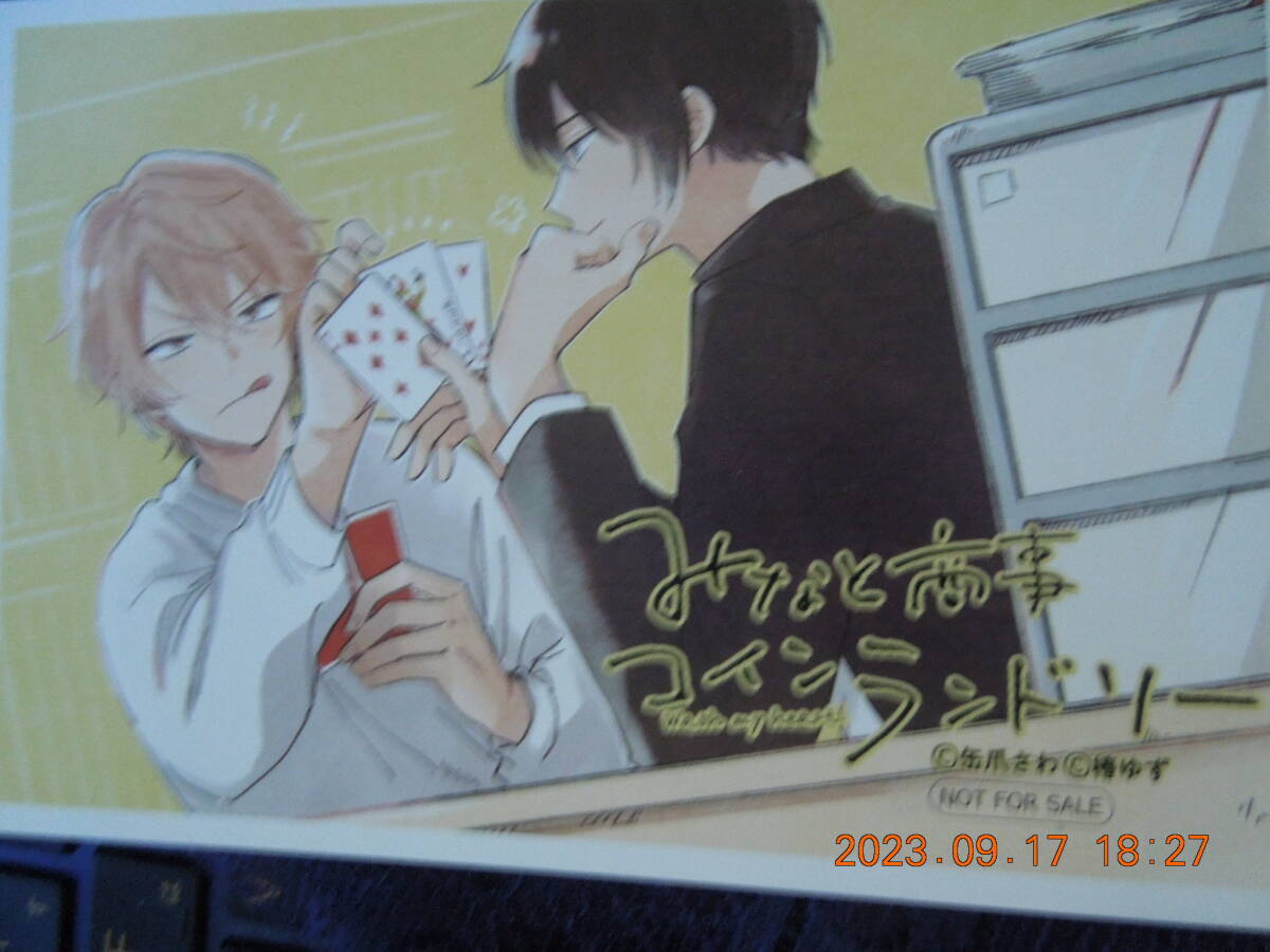 みなと商事コインランドリー ポストカード / 缶爪さわ 椿ゆず / イラストカード拍卖