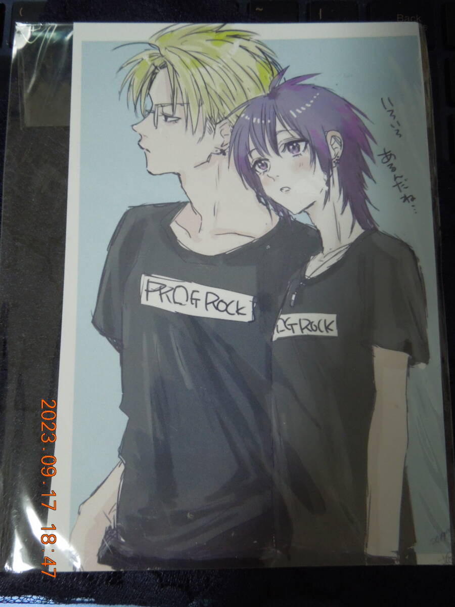 阿古多 ポストカード & 名刺2枚セット / 創作BL 由 / 私の女 / イラストカード拍卖