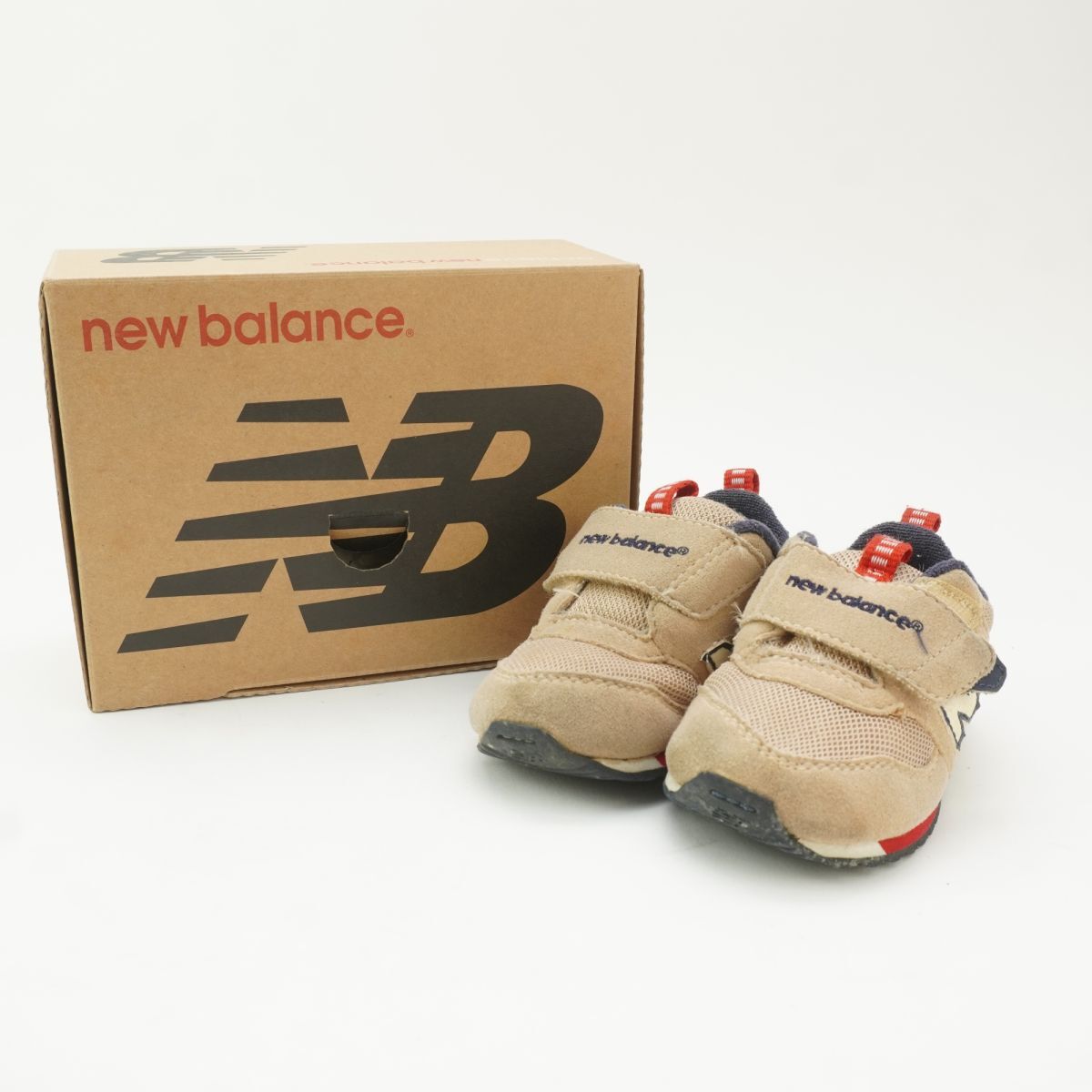 New Balance ニューバランス 12.5 ベビーシューズ スニーカー ブランドロゴ スエード ブラウン/RC201拍卖