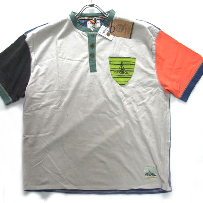 クレイジー切り替え Tシャツ 大きいサイズ Oyster 2L CBC-1145 Caribou 残りわずか 送料込み価格!拍卖