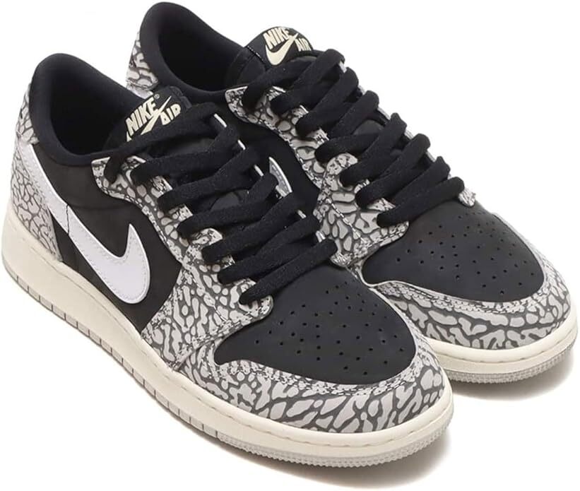 送料無料 24cm ● ナイキ AIR JORDAN 1 RETRO LOW OG GS エア ジョーダン 1 レトロ ロー CZ0858-001 黒 コンクリート AJ スニーカー拍卖