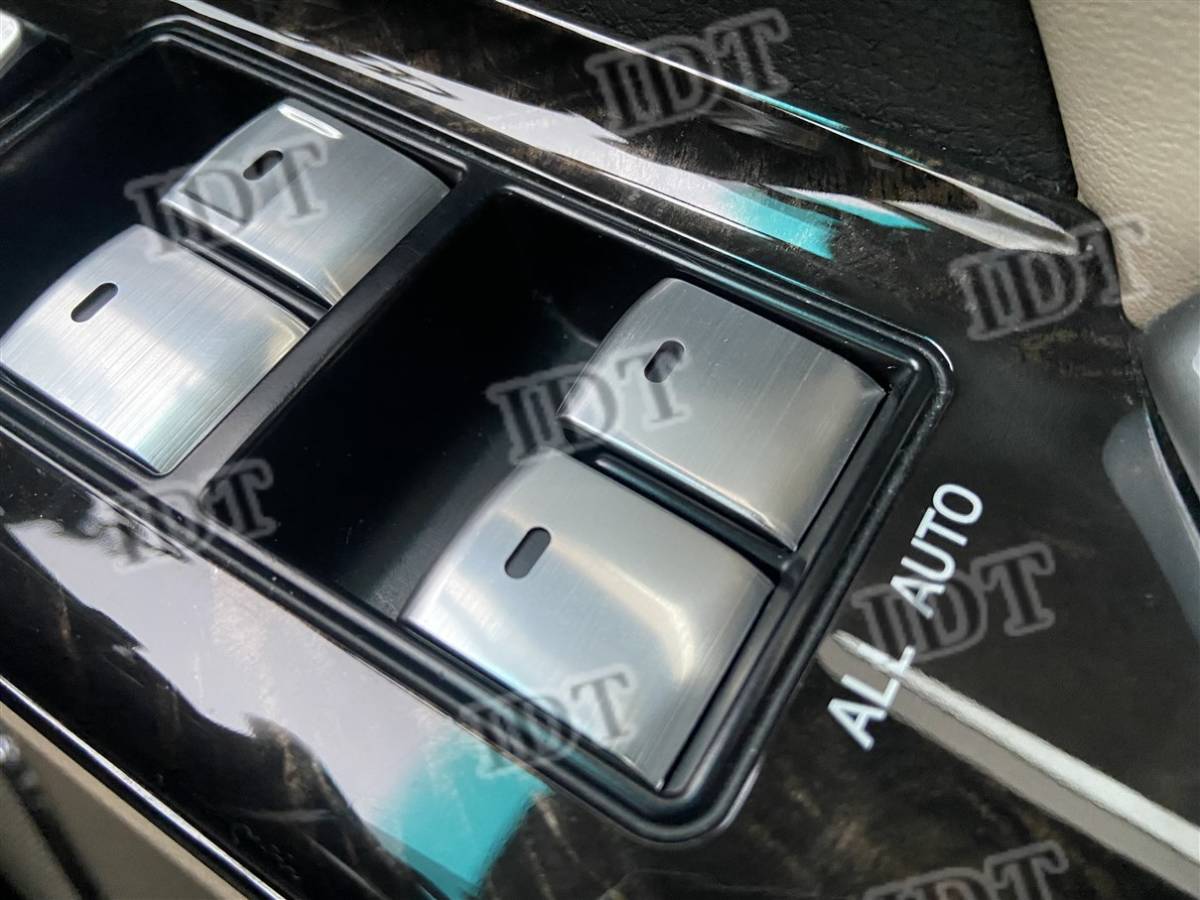 ノア ZRR70系 アルミ パワーウインドウ スイッチ カバー シルバー 銀 ボタン ガーニッシュ カスタム パーツ 簡単取付拍卖