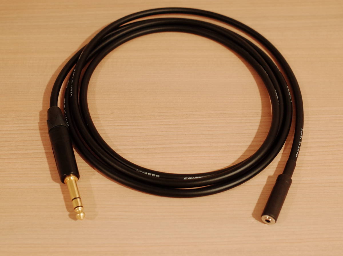 ★ MOGAMI NEGLEX 2534 1m ステレオミニプラグメス(NYS240L)ステレオフォンプラグNP3X-B 変換ケーブル ★拍卖