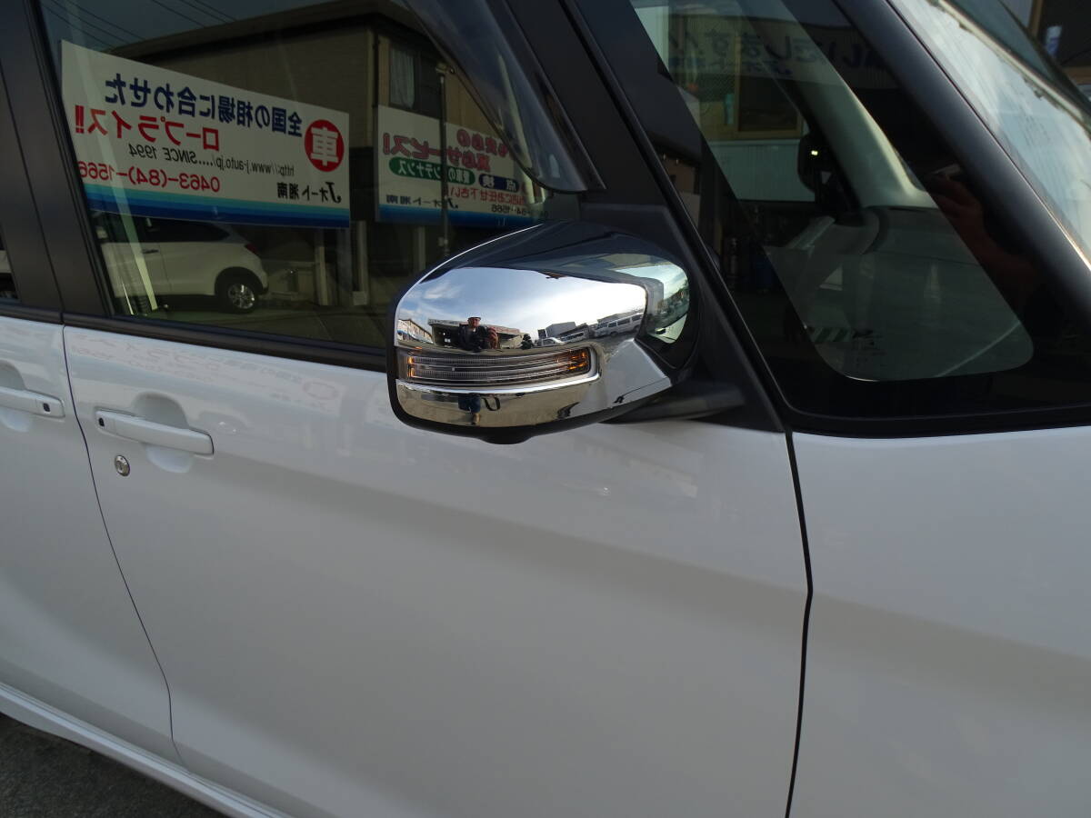 新型 デリカミニ 30系 ドアミラーカバー 鏡面 メッキ DELICA MINI 左右セット 外装 ガーニッシュ アクセサリー拍卖