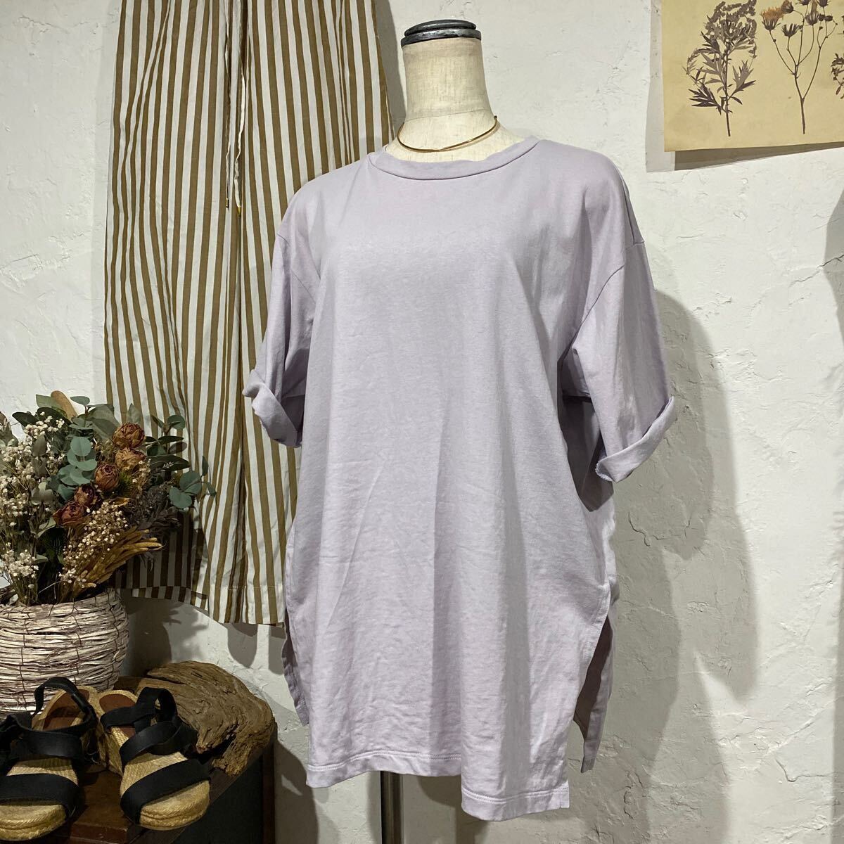 BEAUTY&YOUTH UNITED ARROWS *サイドスリットビッグTシャツ* オーバーシルエット/ビッグT/Tシャツ/オーバーTシャツ/プルオーバー/拍卖