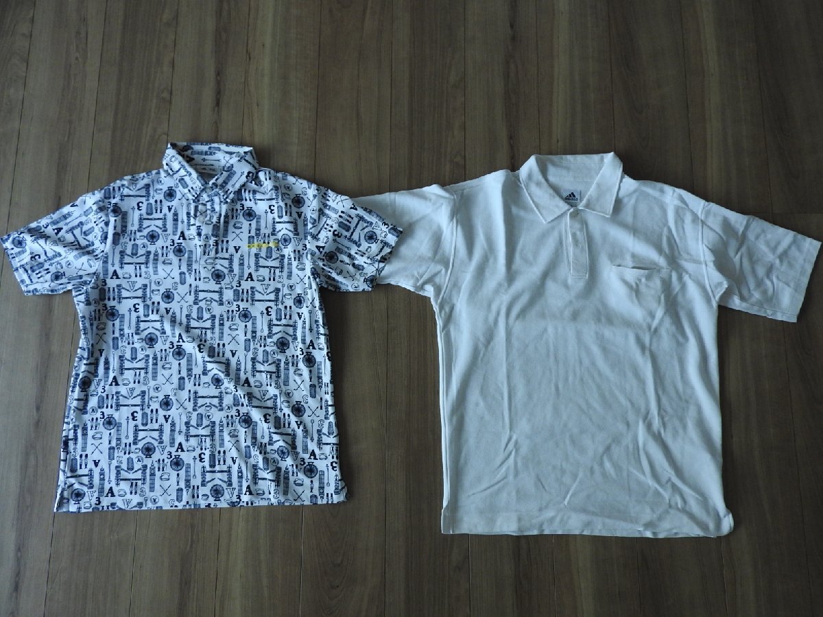 ★☆送料無料/アディダス adidas ゴルフウェア 半袖 ポロシャツ サイズ L/G 2枚 ☆★拍卖