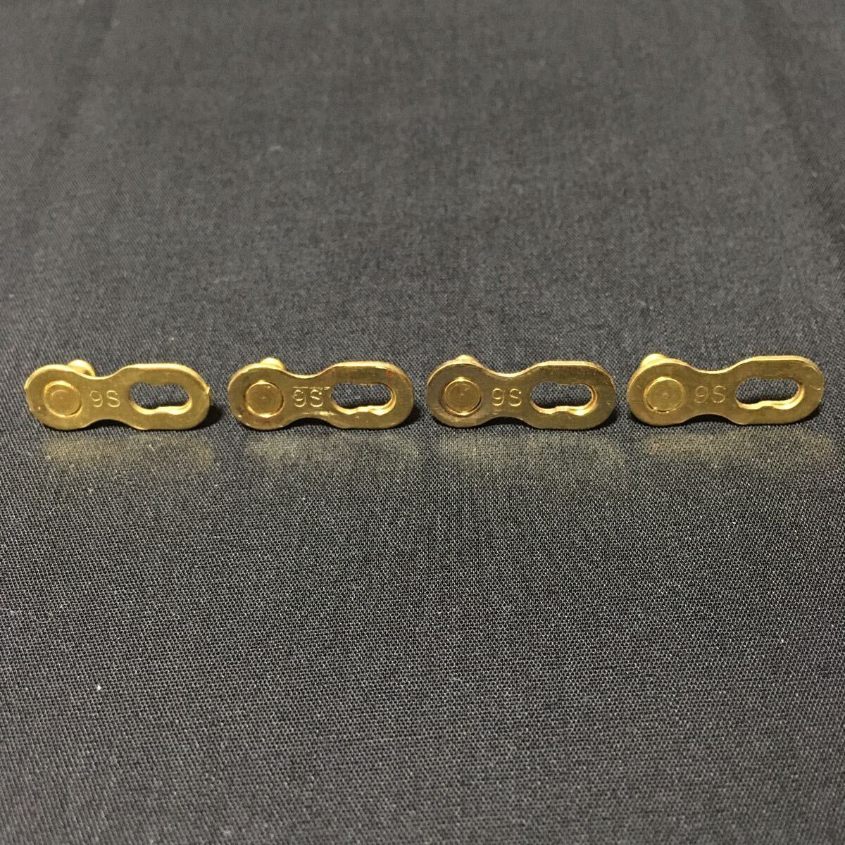 ☆ 新品!! 自転車 9s用 簡易チェーンコネクター 金 2ペア ☆拍卖