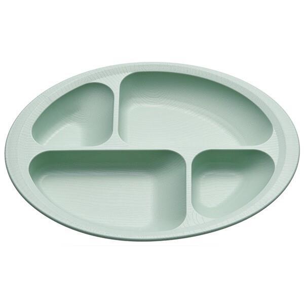 木目 すくいやすい仕切りプレート NEXT FEEL グリーン 食器 皿 プラスチック 丈夫 スケーター拍卖