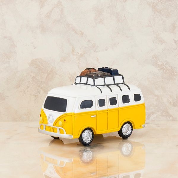 樹脂製 貯金箱 バス イエロー 黄色 マネーバンク アンダンテ オブジェ 飾り 置物 インテリア 照明 ディスプレイ おしゃれ かわいい 雑貨拍卖