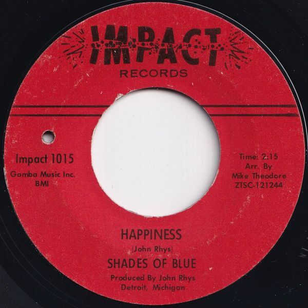Shades Of Blue Happiness / The Night Impact US 1015 207482 SOUL ソウル レコード 7インチ 45拍卖