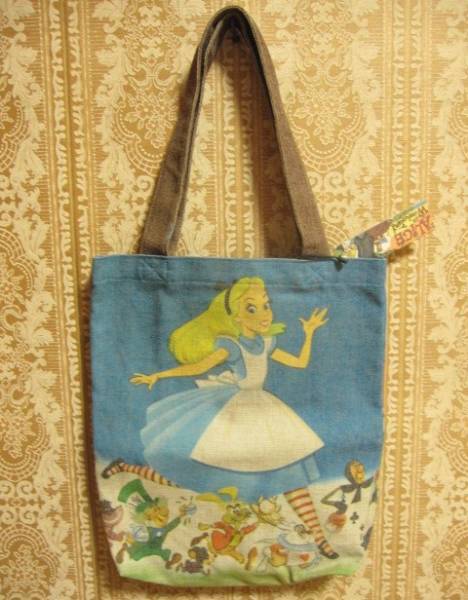 *送料無料*新品*ふしぎの国のアリス*麻混トートバッグ*オールスター*Disney*拍卖