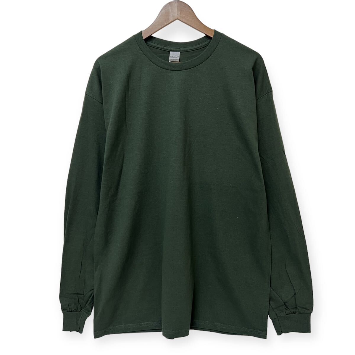 4枚 GILDAN ギルダン 長袖 Tシャツ XL グリーン ウルトラコットン 無地 大きいサイズ ストリート まとめ売り 卸売 未使用 #noca0435-FL拍卖