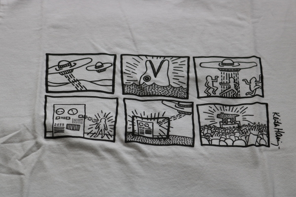 キース・へリング UFO メンズ L ファースト メジャー エキシビション 白 Tシャツ ユニクロ 新品 未使用 Keith Haring 拍卖