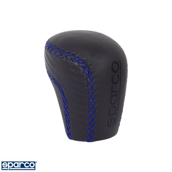 シフトノブ BKレザー/BLステッチ ブラック/ブルーステッチ SPGシリーズ MT/AT取付対応 サイドカーボン仕様 スパルコ コルサ SPG-105BLJ拍卖