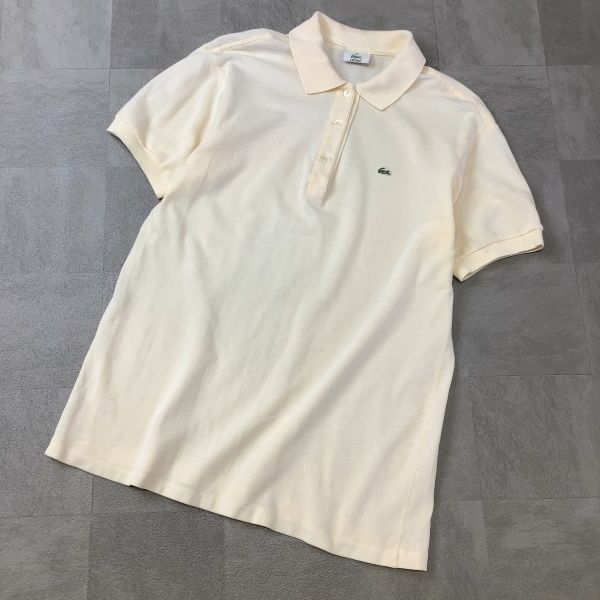 LACOSTE ラコステ 鹿子 半袖ポロシャツ レディース サイズ40 Lサイズ ベージュ ゴルフ golf拍卖
