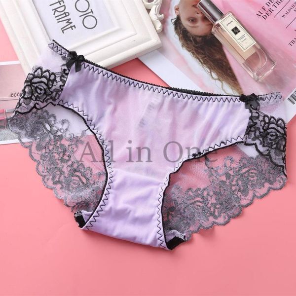 116-322-6 透け透け セクシー シームレス メッシュ ブリーフ【パープル,L】レディース 女性 下着 レース ショーツ ランジェリー.2拍卖