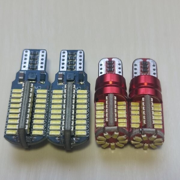 超爆光!LED ポジション球 スモールライト バックランプ 4個セット T10 T16 ホワイト /72/57 E52 エルグランド ハスラー コペン ウェイク拍卖