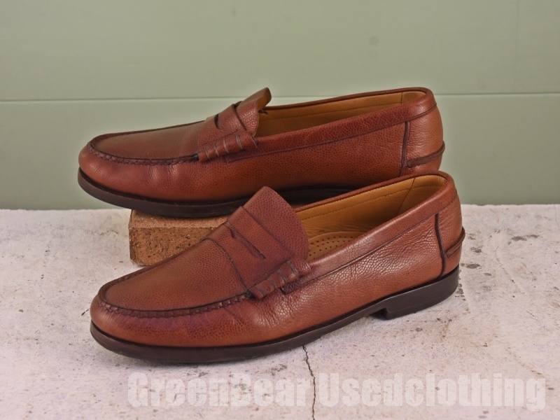 Z579 スペイン製 YANKO 高級 ビンテージ コインローファー 良い味 茶 ブラウン メンズ 26.5~27cmくらい拍卖