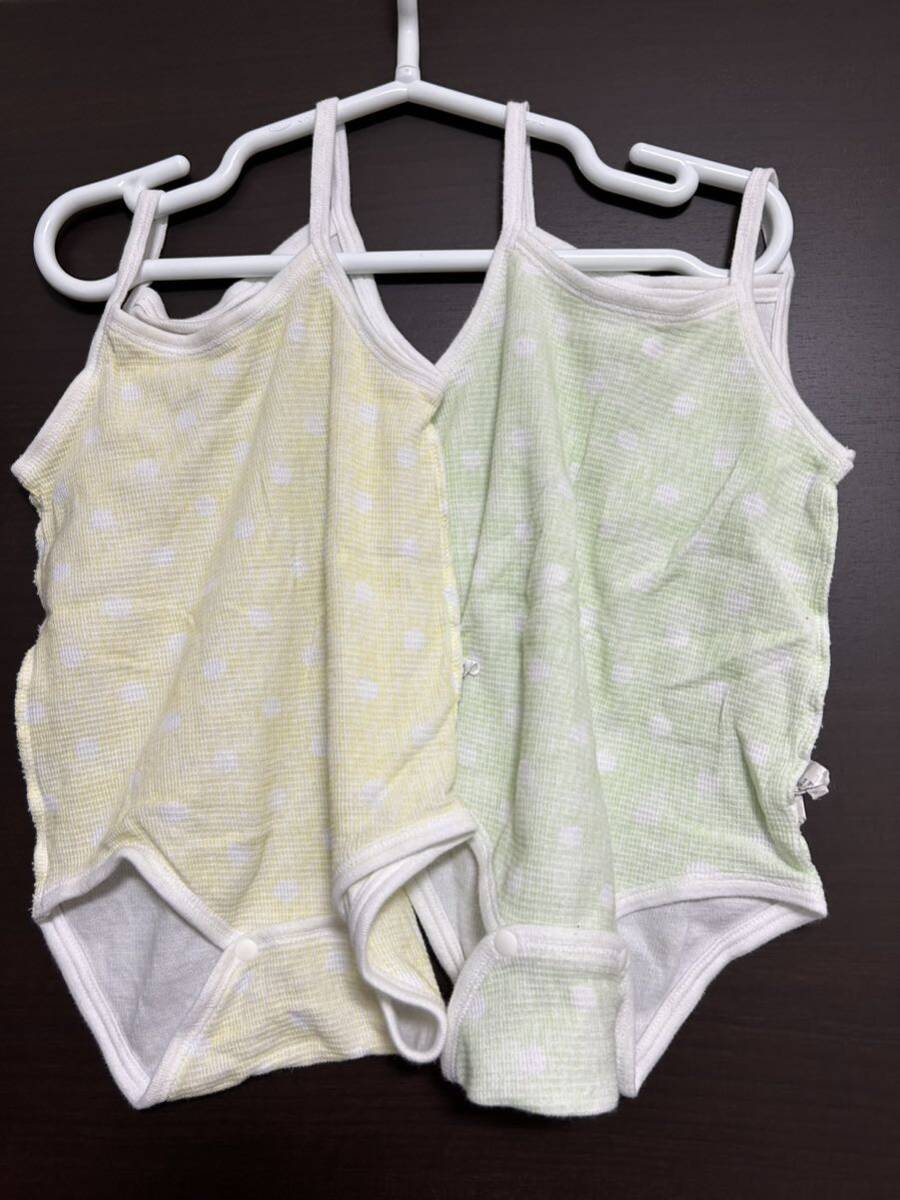 ベビー肌着、赤ちゃん/ロンパース、肌着/サイズ80/2枚組拍卖