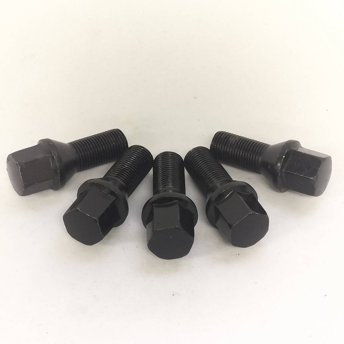ラグボルト M14xP1.25 17HEX 首下25mm テーパー ブラック 5本セット 新品 BMW MINI など 〈1807〉 特価品!拍卖