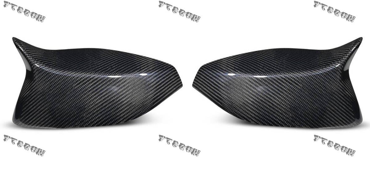 送料無料インフィニティ Q50 スカイライン V37 2014~2020年式 ドライカーボン製 交換式 牛角型 ミラーカバー 左右セット拍卖