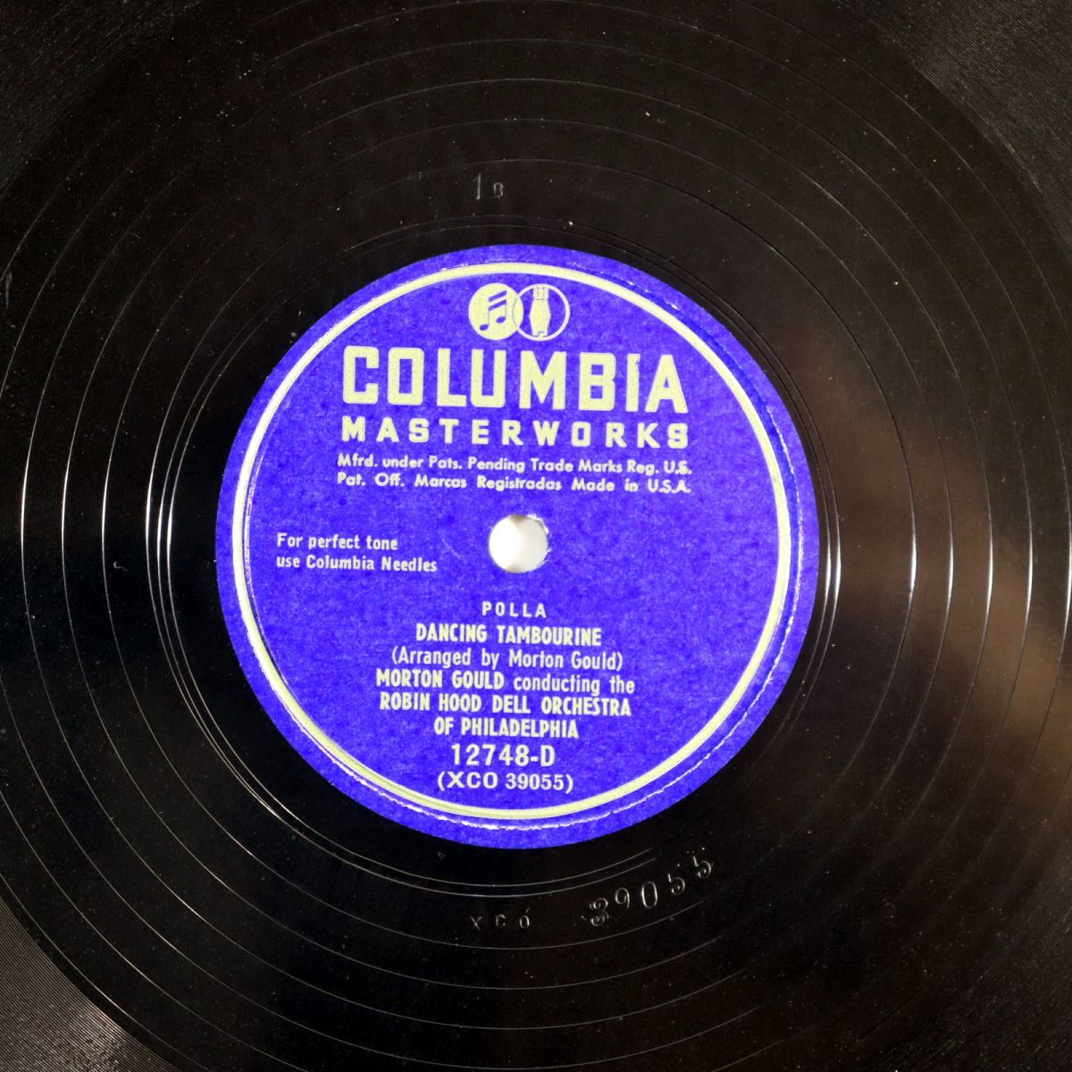 Sa11/米Columbia/モートン・グールド指揮/フィラデルフィア・ロビンフッド管/ Polla:踊るタンバリン/Jessel:木製の兵隊のパレード/12748-D拍卖