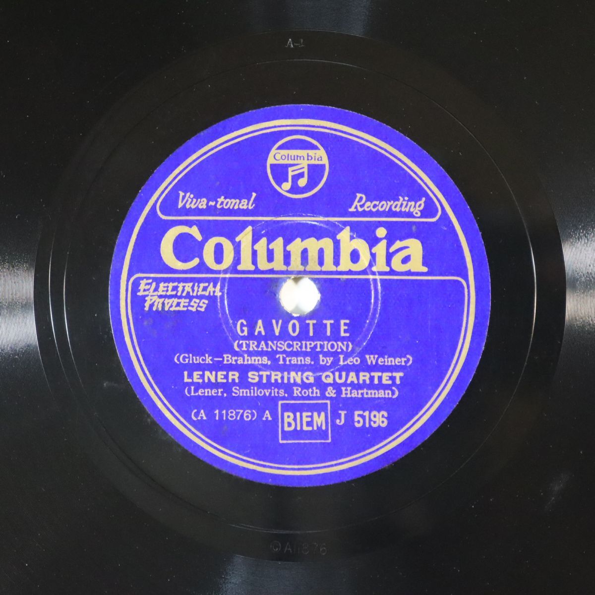Sa19/SP盤/レナー四重奏団/グルック-ブラームス,ワイナー編曲:ガヴォット/チャイコフスキー~ワイナー編曲:舟歌/J5196拍卖