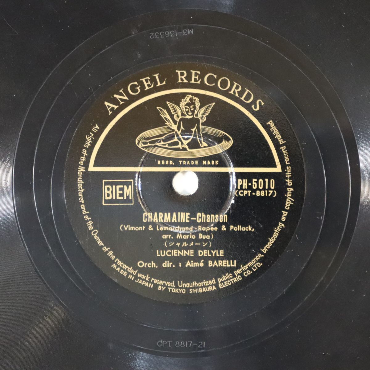 Sa19/SP盤/シャンソン/リュシエンヌ・ドリル/「シャルメーヌ/瞳を閉じて」/PH5010拍卖