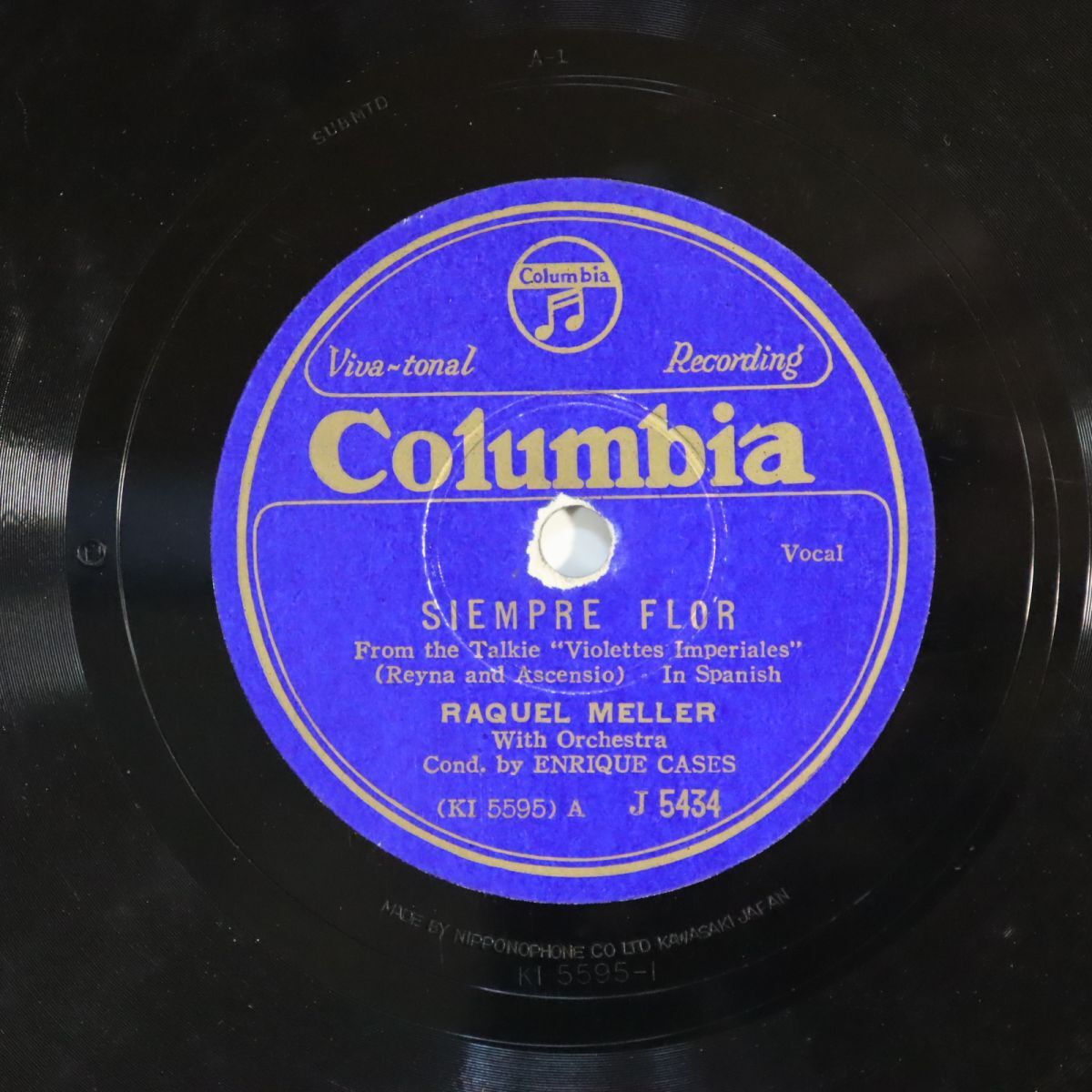 Sa21/SP盤/映画「帝国のすみれ」より/ラケル・メレ「永久の花/ボンソワ」/J5434拍卖