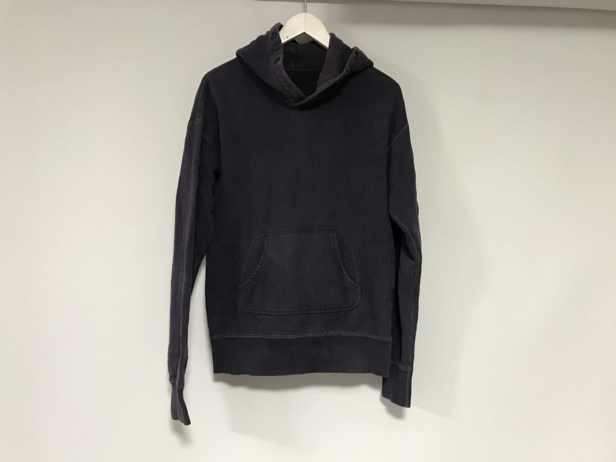 本物エヌハリウッドN.HOOLYWOODスウェットコットン長袖トレーナーパーカーサーフアメカジミリタリーメンズ紺ネイビー36S日本製拍卖