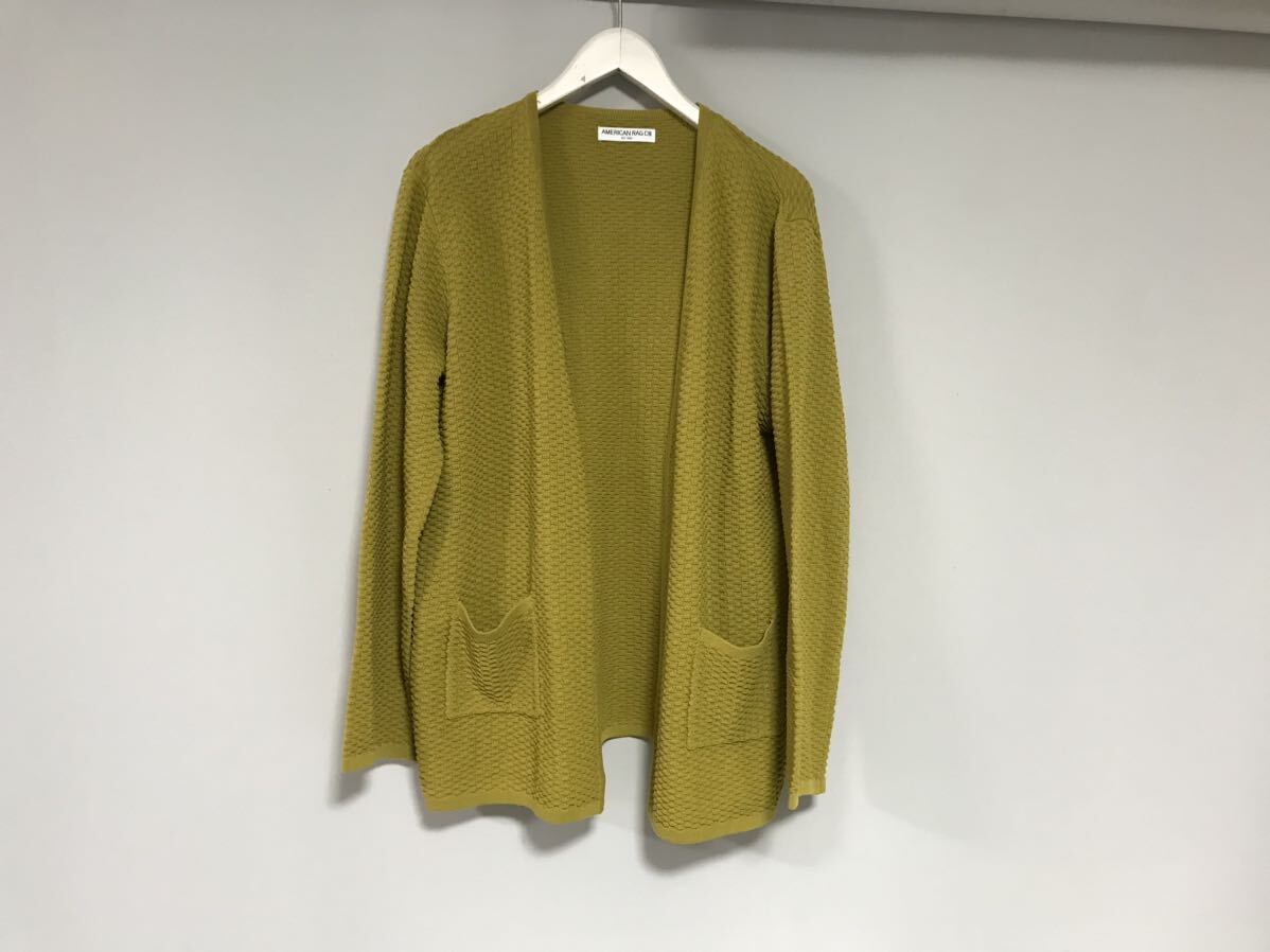 新品未使用本物アメリカンラグシーAMERICAN RAG CIEニット長袖セーターカーディガンメンズサーフビジネススーツゴルフマスタード1S拍卖