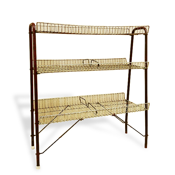 【シャビーシック ワイヤーラック】検:ヴィンテージシェルフディスプレイ台陳列什器インダストリアル工業系飾り棚拍卖