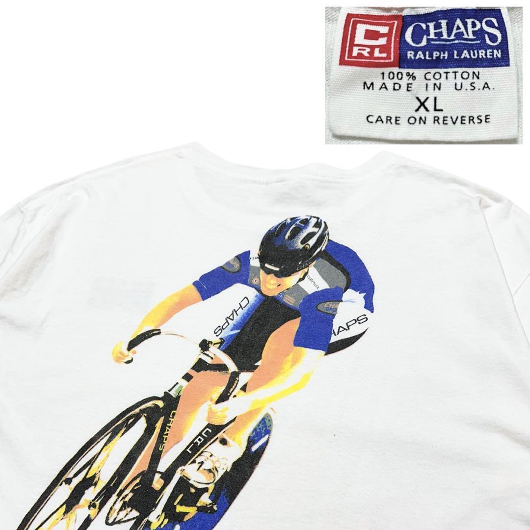 90s USA製 RALPH LAUREN CHAPS プリントTシャツ拍卖